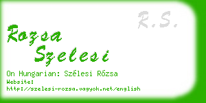 rozsa szelesi business card